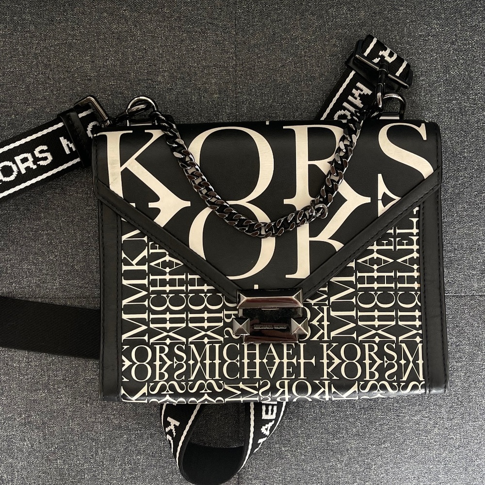 MICHAEL Michael Kors Black and White Crossbody Bag